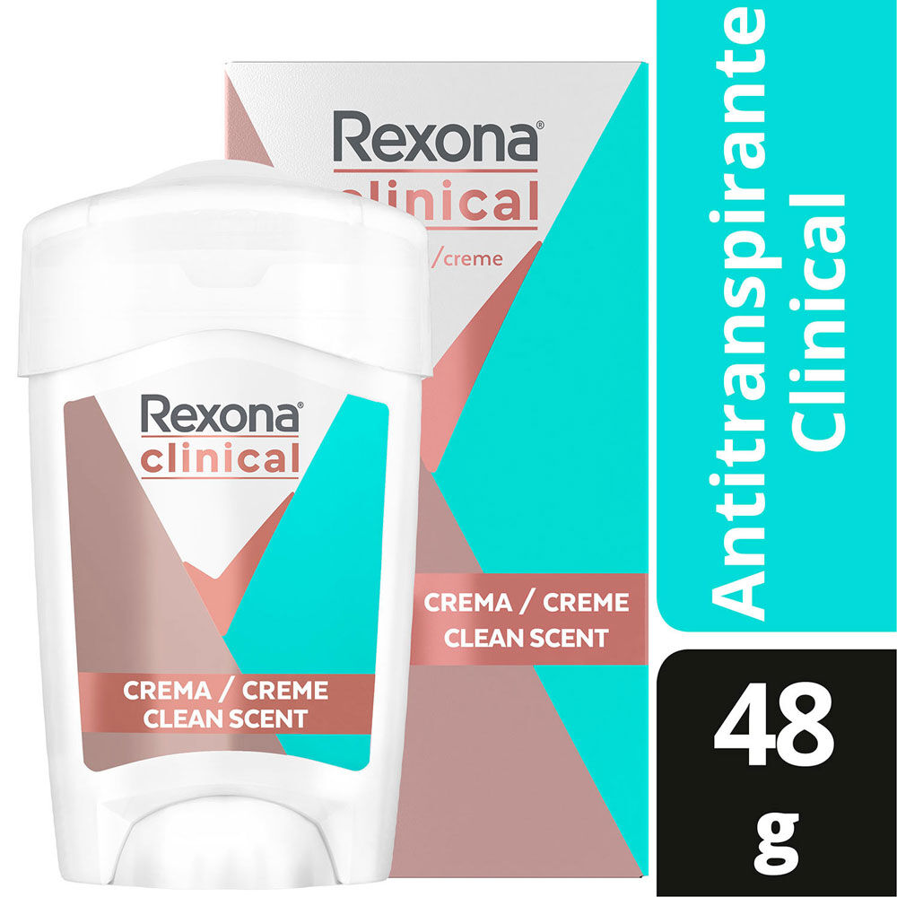 Antitranspirante Crema Clean Scent Rexona Clinical 48g