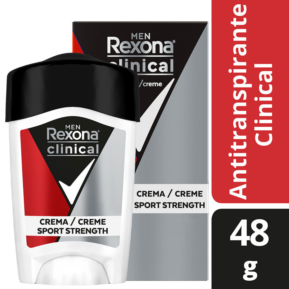 ANTITRANSPIRANTE EN CREMA REXONA CLINICAL SPORT STRENGTH 48G