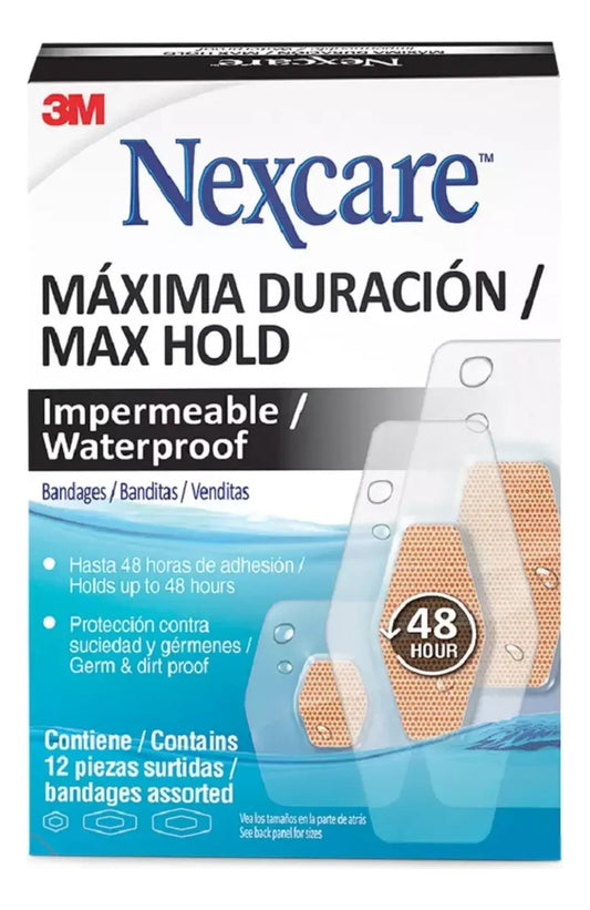 Nexcare Parches Impermeab Máx Duración 12 U Surtidos